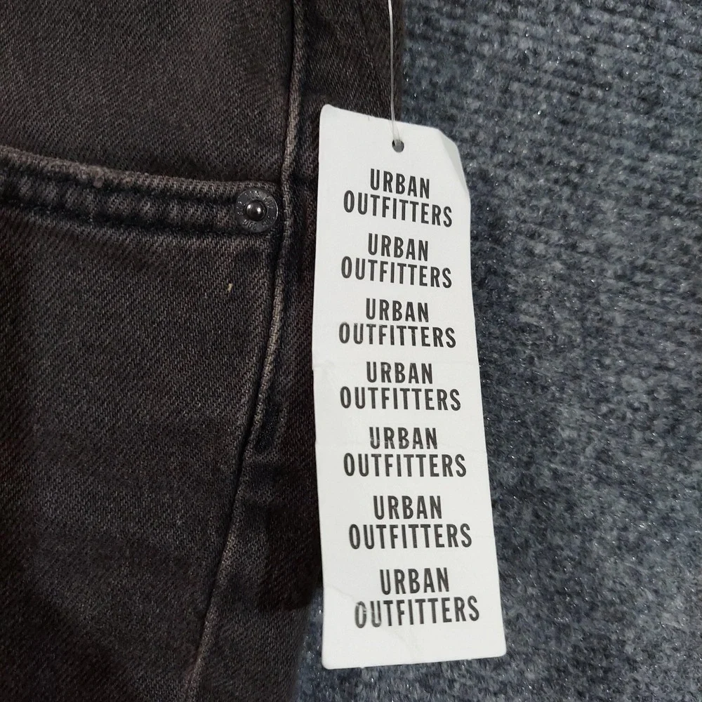 BDG Urban Outfitters Jeans Mens 30 Washed Black Gray Straight Kick Denim Stretch